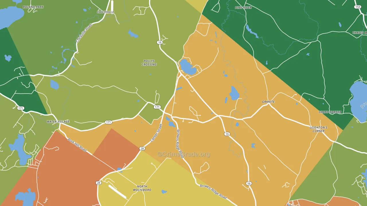 03864, NH Map of Drug-Related Crime Rates