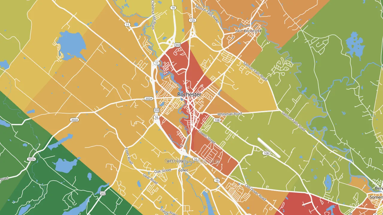 03867, NH Map of Drug-Related Crime Rates