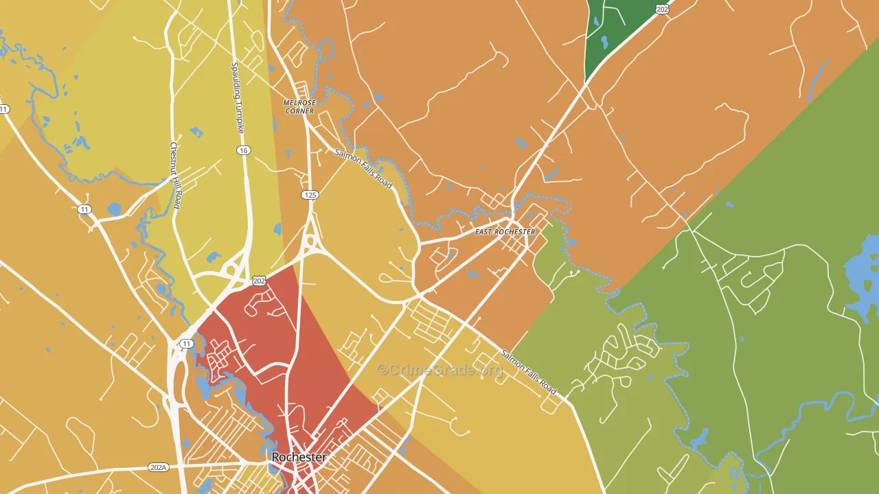 03868, NH Map of Drug-Related Crime Rates