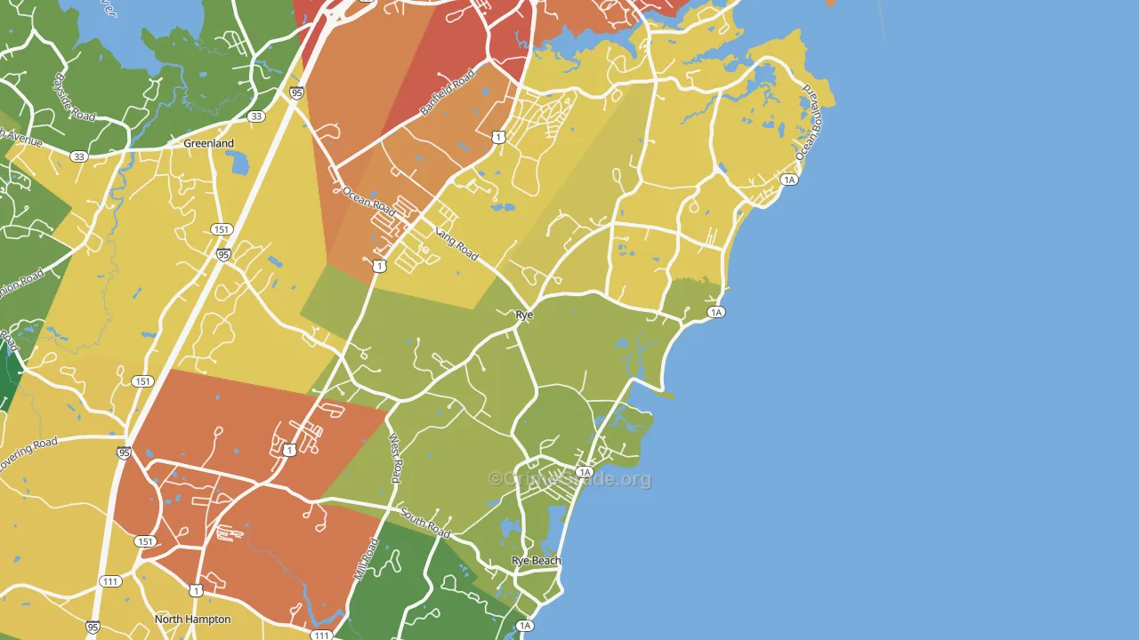 03870, NH Map of Drug-Related Crime Rates