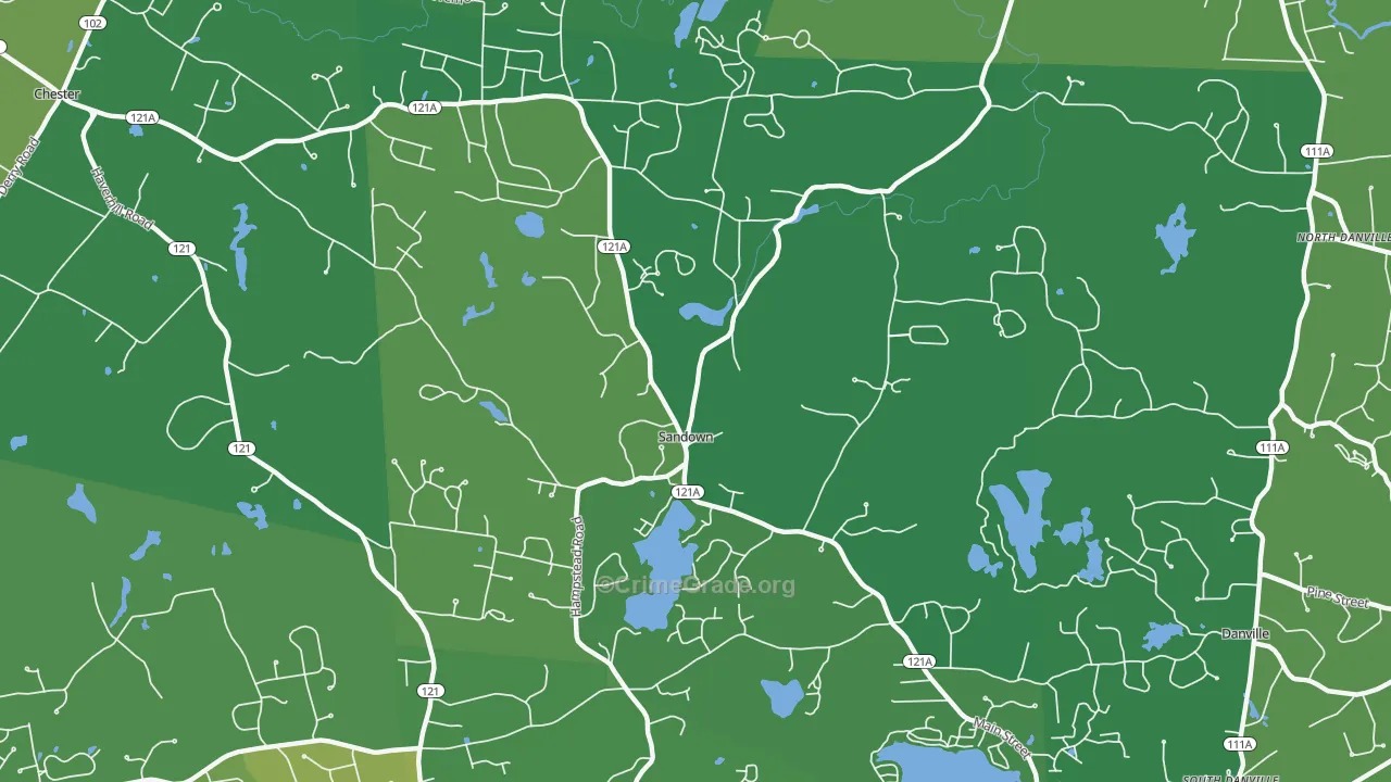 03873, NH Map of Drug-Related Crime Rates