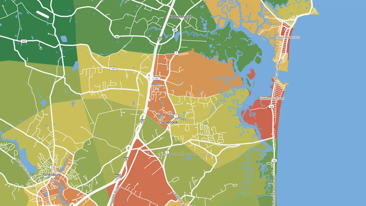03874, NH Map of Drug-Related Crime Rates