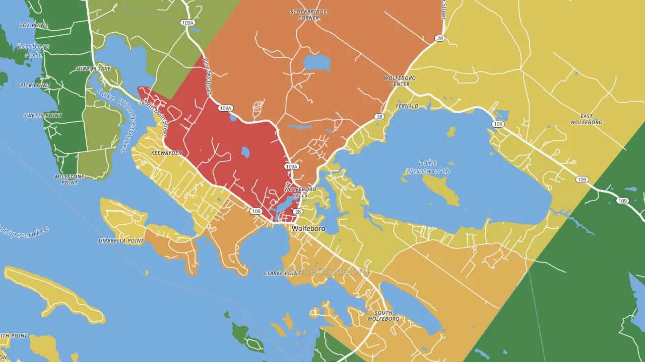 03894, NH Map of Drug-Related Crime Rates