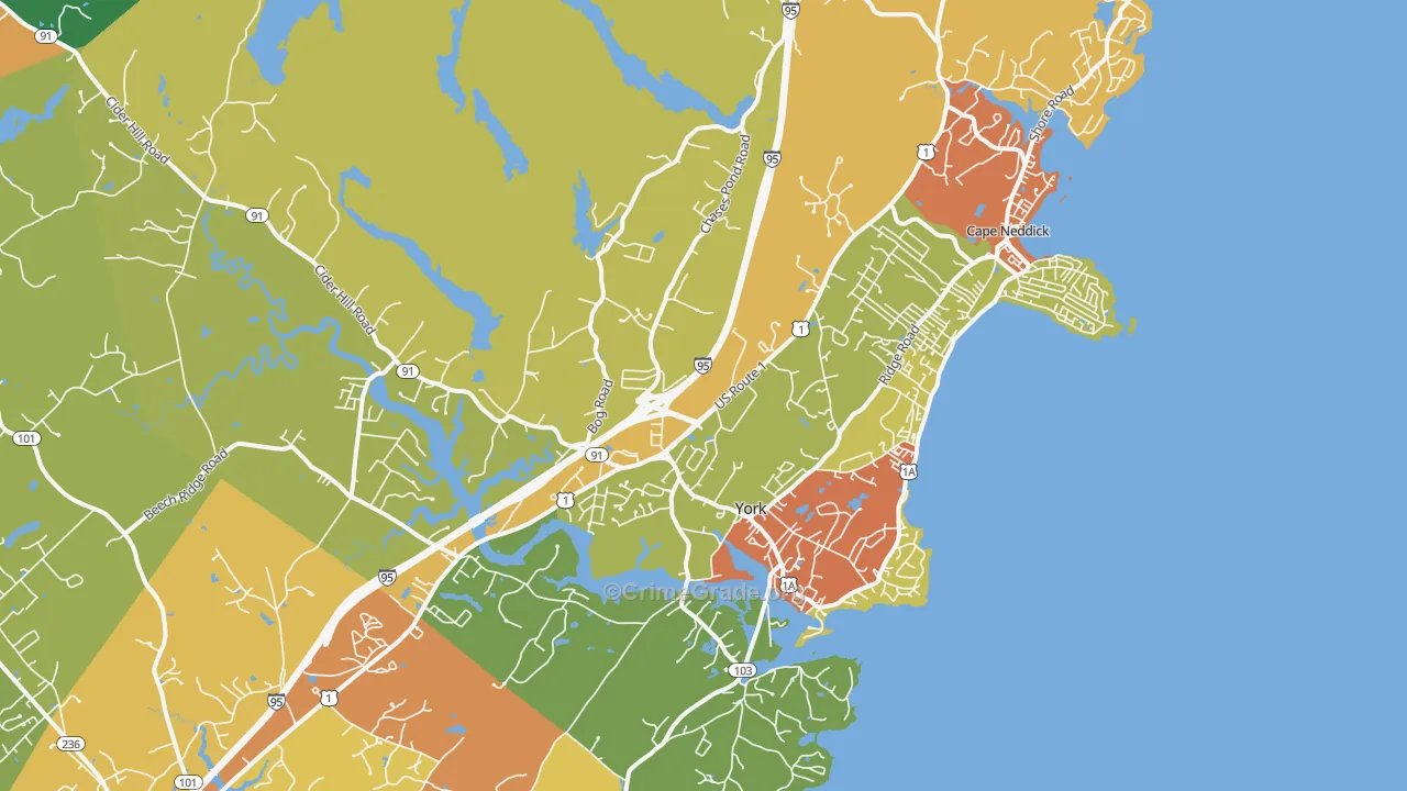 03909, ME Map of Drug-Related Crime Rates