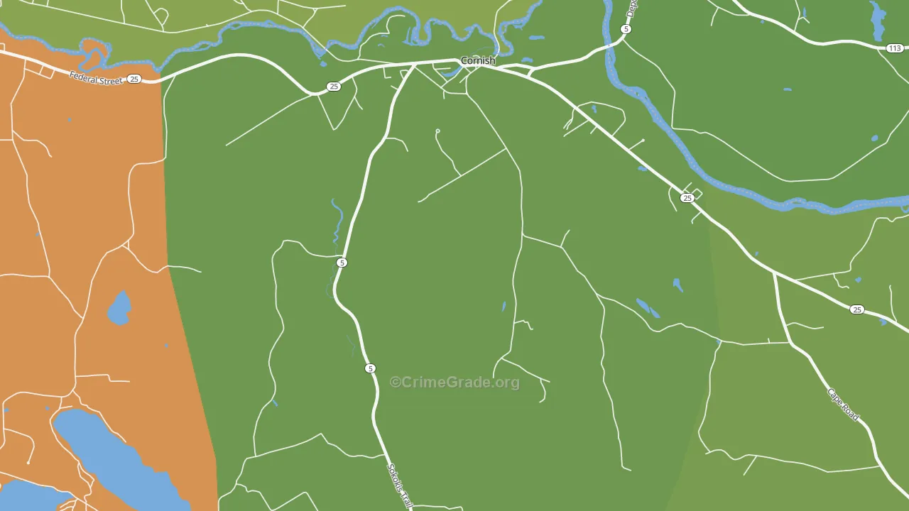 04020, ME Map of Drug-Related Crime Rates