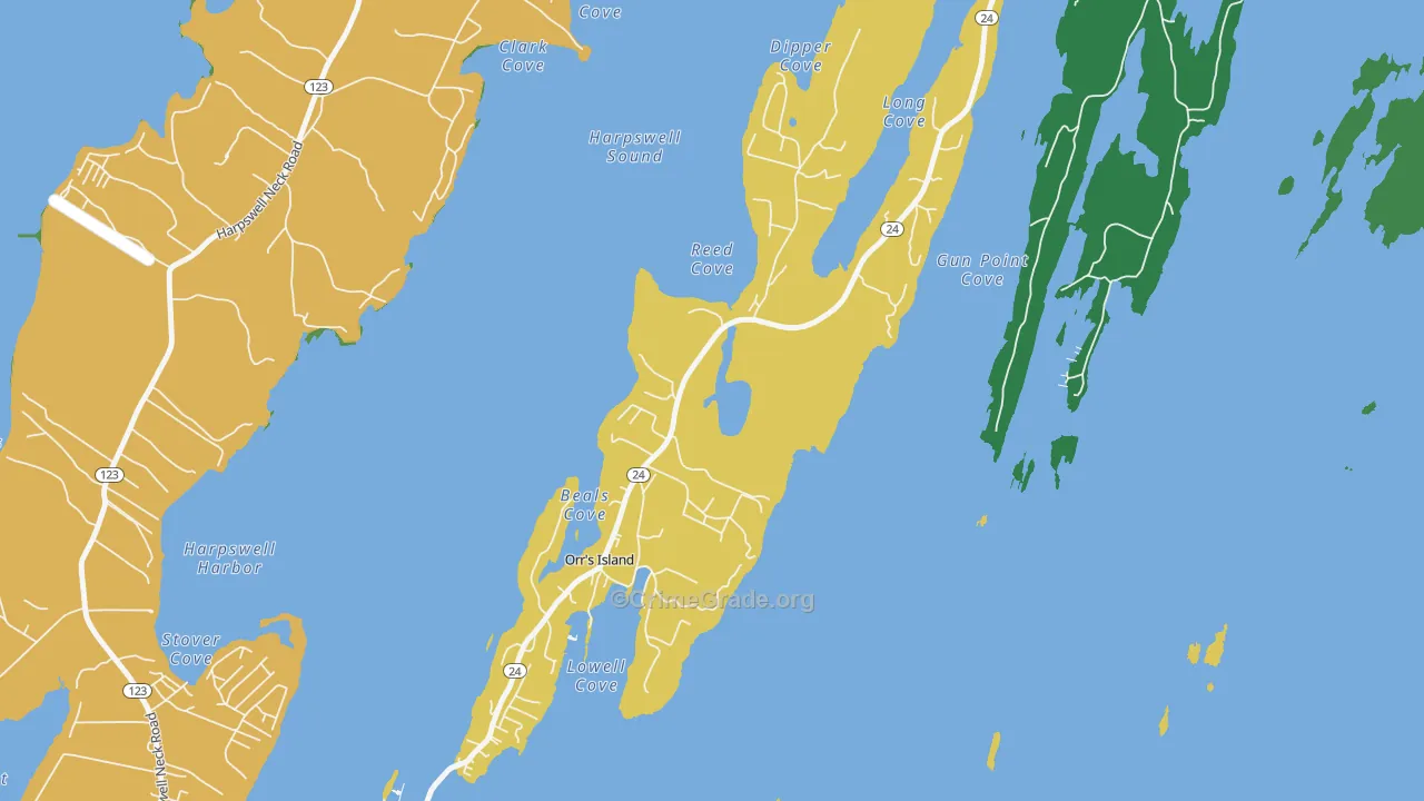 04066, ME Map of Drug-Related Crime Rates
