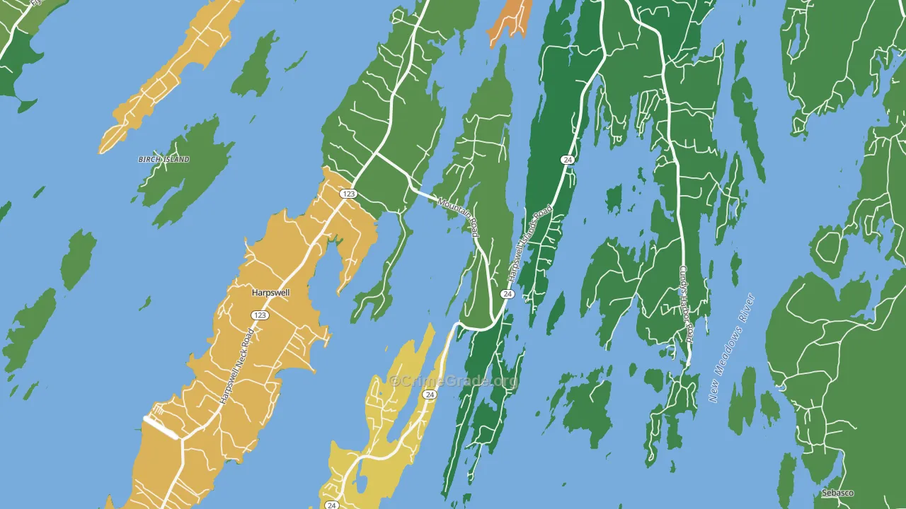 04079, ME Map of Drug-Related Crime Rates