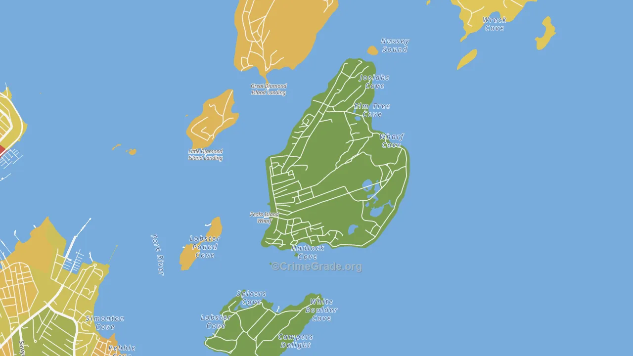 04108, ME Map of Drug-Related Crime Rates