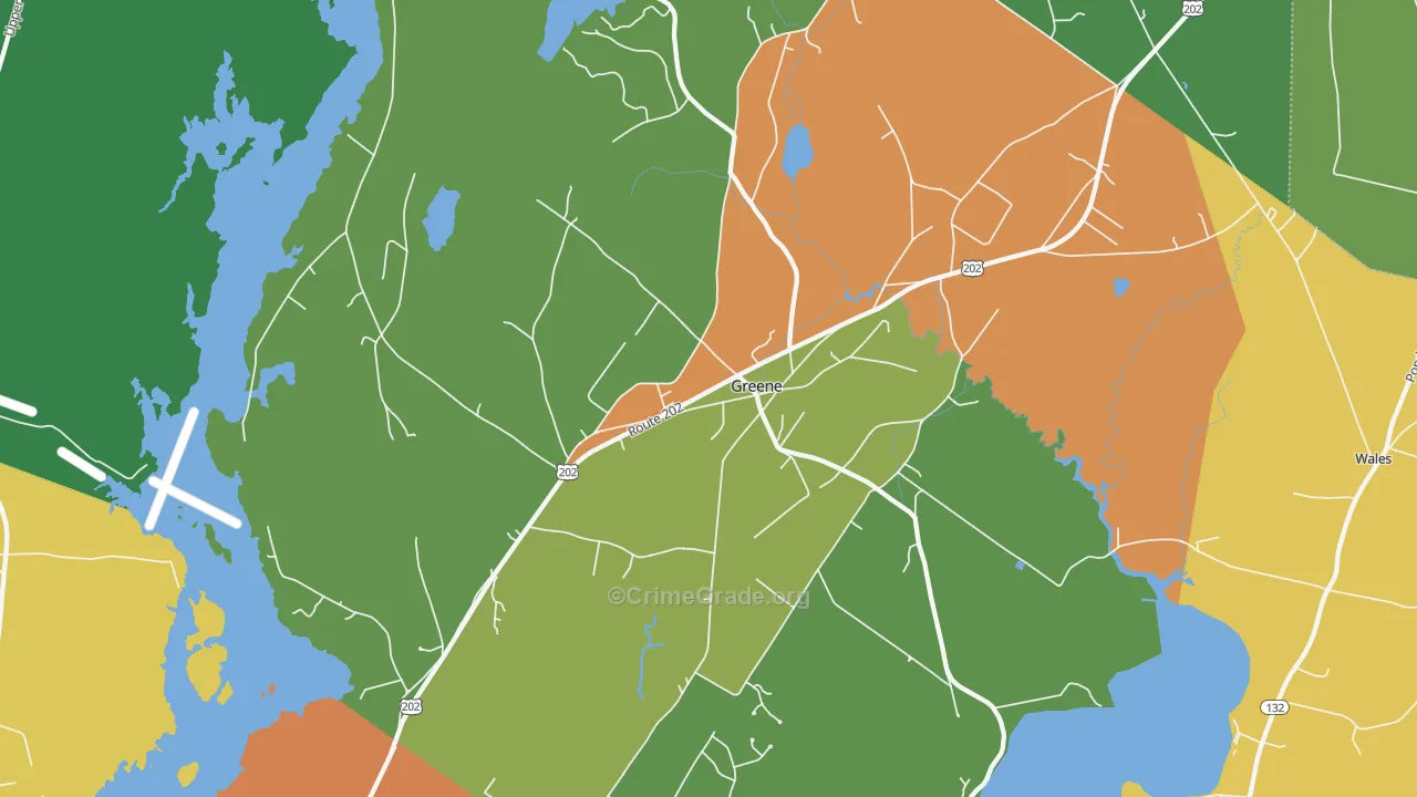 04236, ME Map of Drug-Related Crime Rates