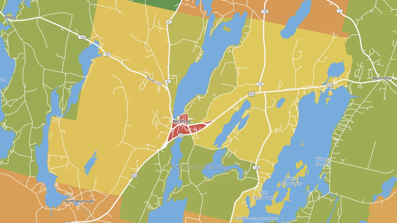 04364, ME Map of Drug-Related Crime Rates