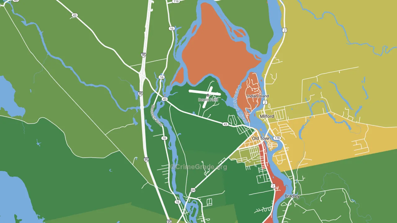 04468, ME Map of Drug-Related Crime Rates