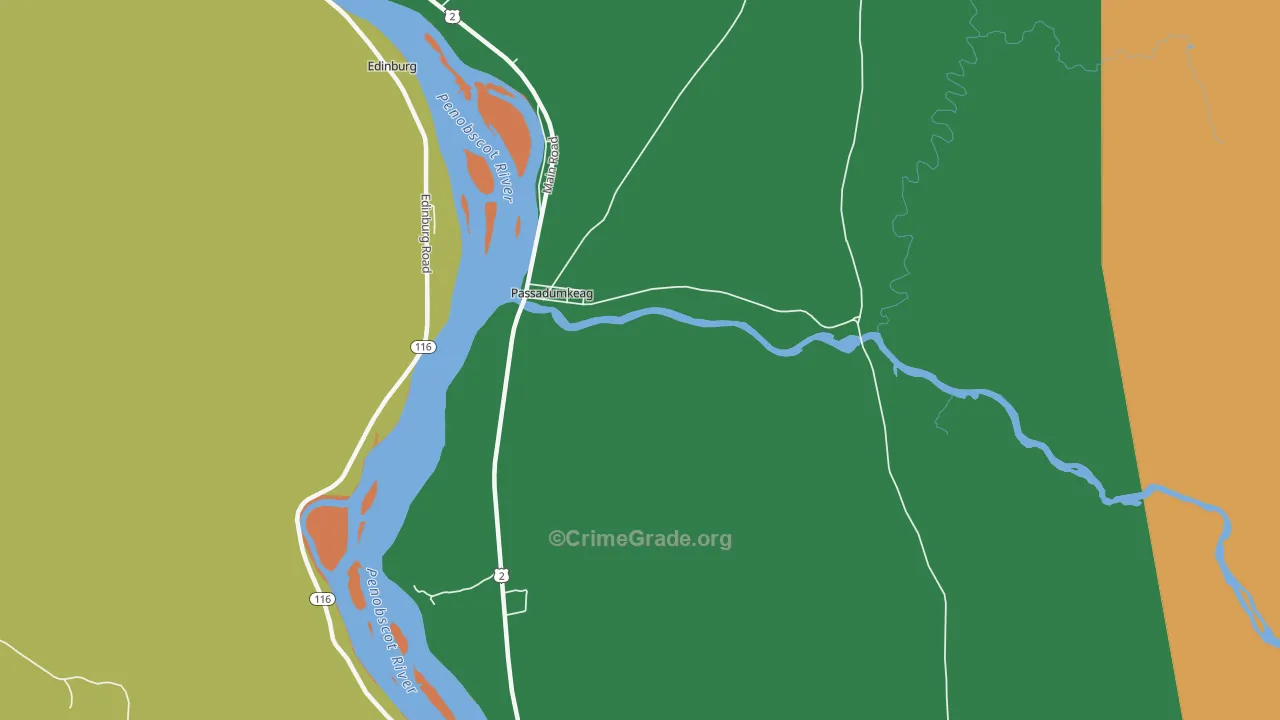 04475, ME Map of Drug-Related Crime Rates