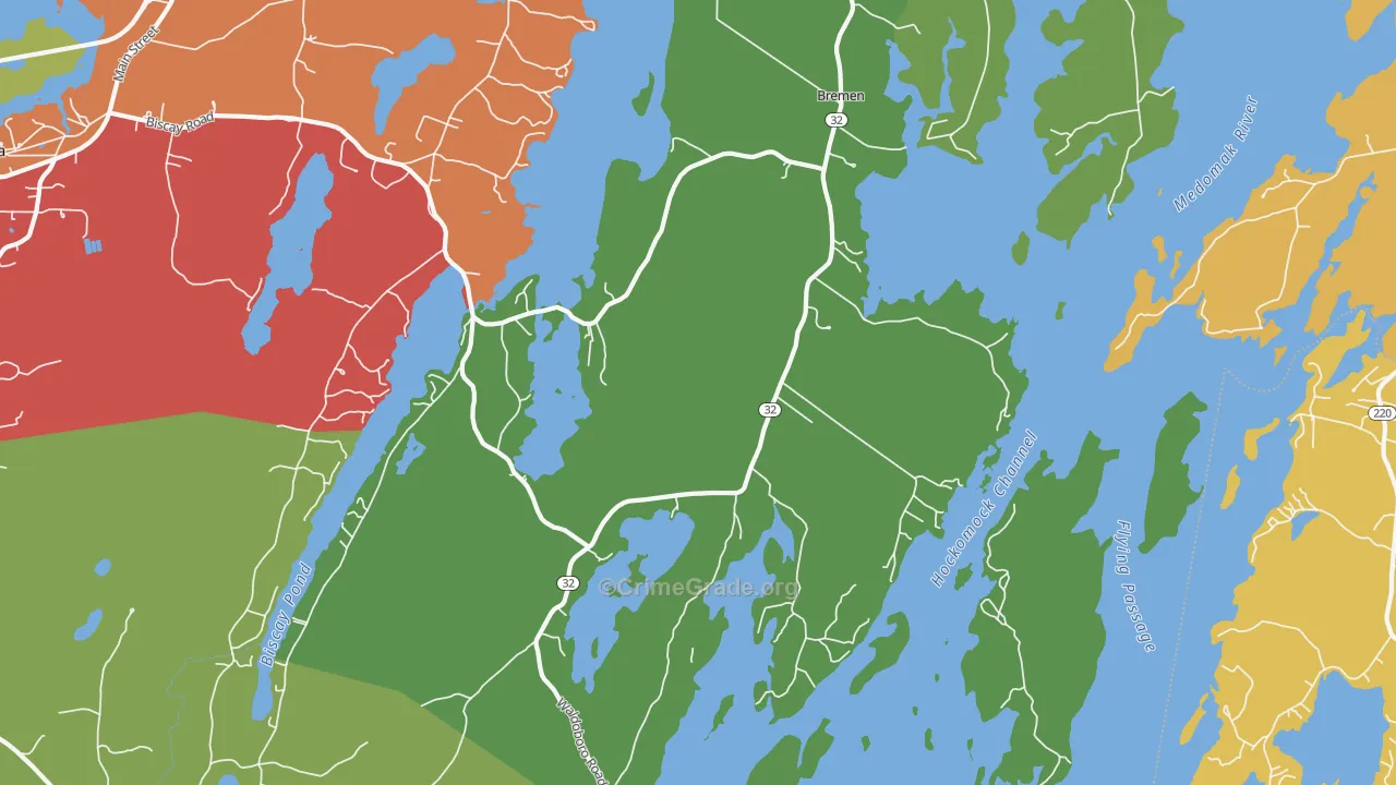 04551, ME Map of Drug-Related Crime Rates
