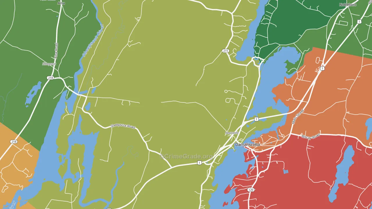 04553, ME Map of Drug-Related Crime Rates