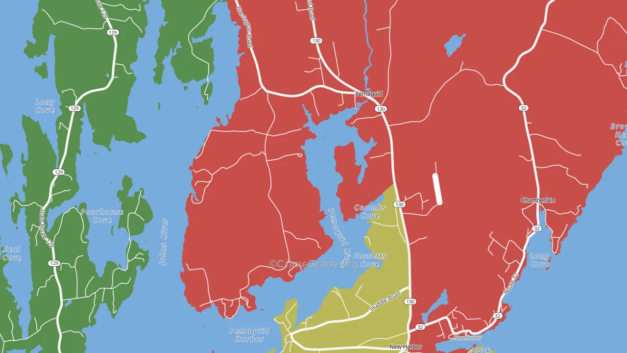 04558, ME Map of Drug-Related Crime Rates