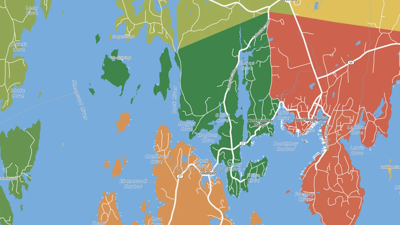 04575, ME Map of Drug-Related Crime Rates