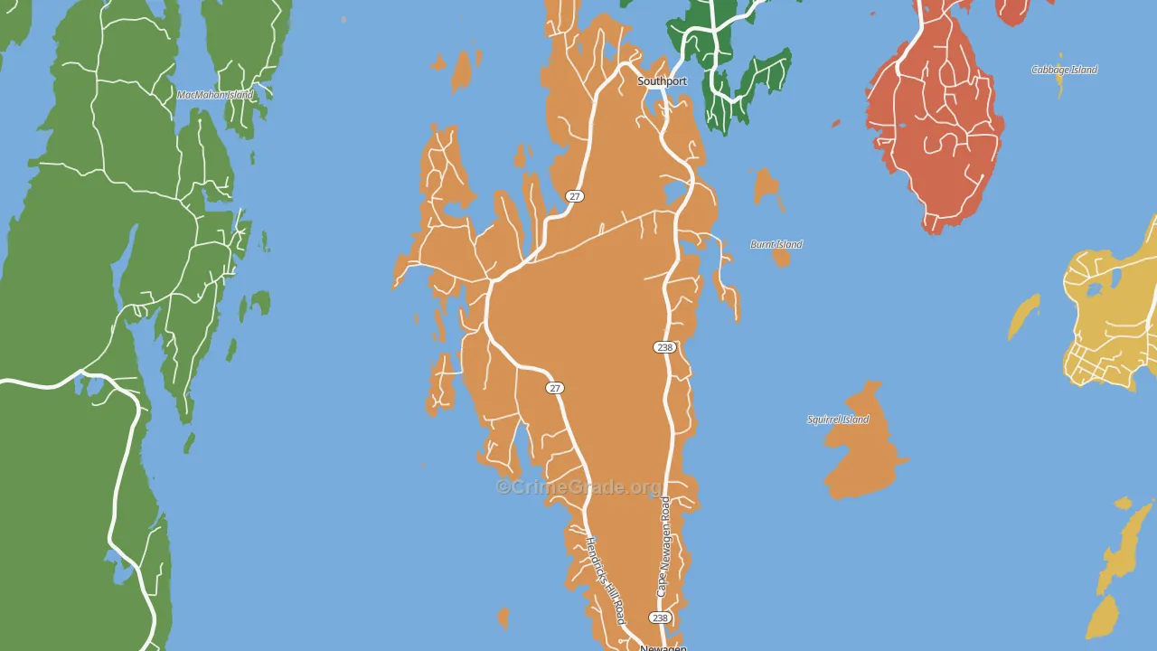 04576, ME Map of Drug-Related Crime Rates