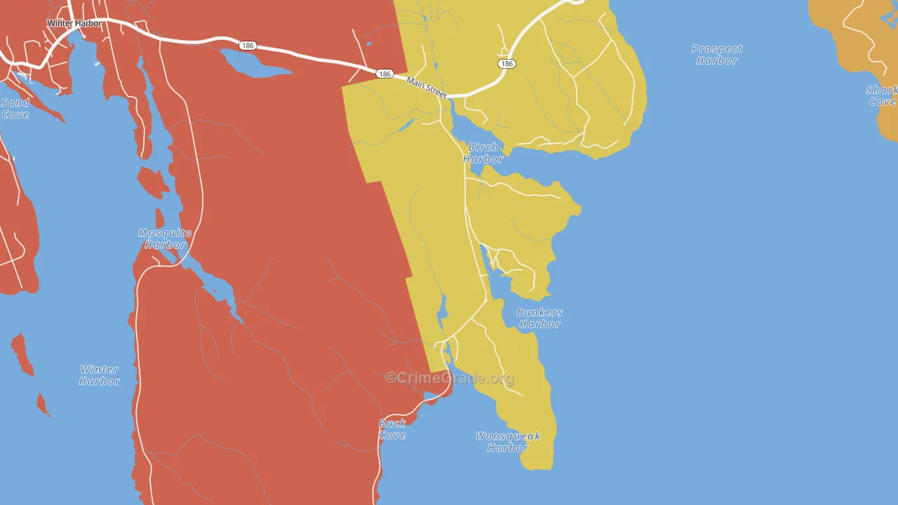 04613, ME Map of Drug-Related Crime Rates