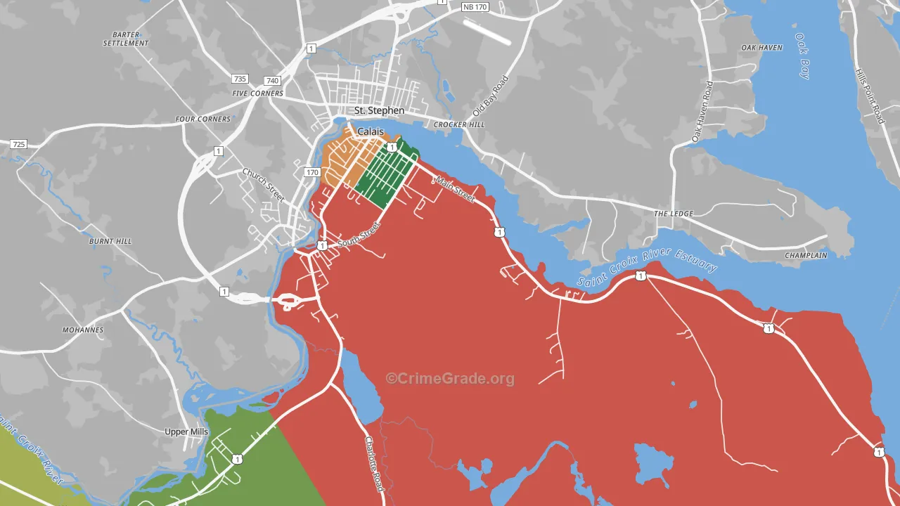 04619, ME Map of Drug-Related Crime Rates