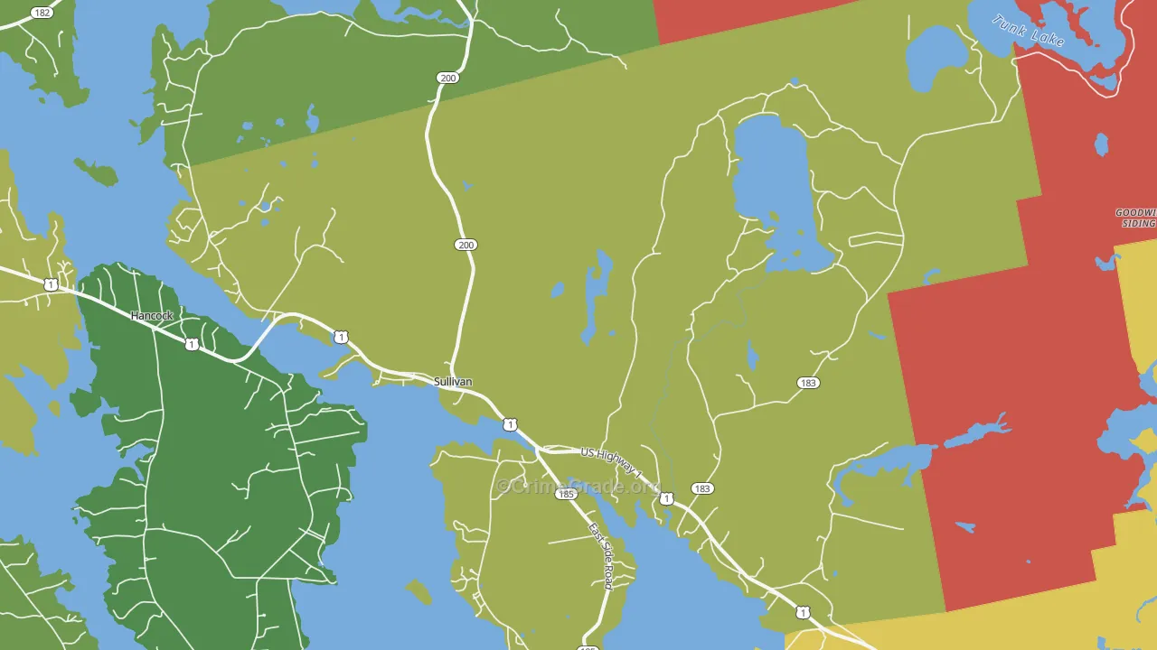 04664, ME Map of Drug-Related Crime Rates