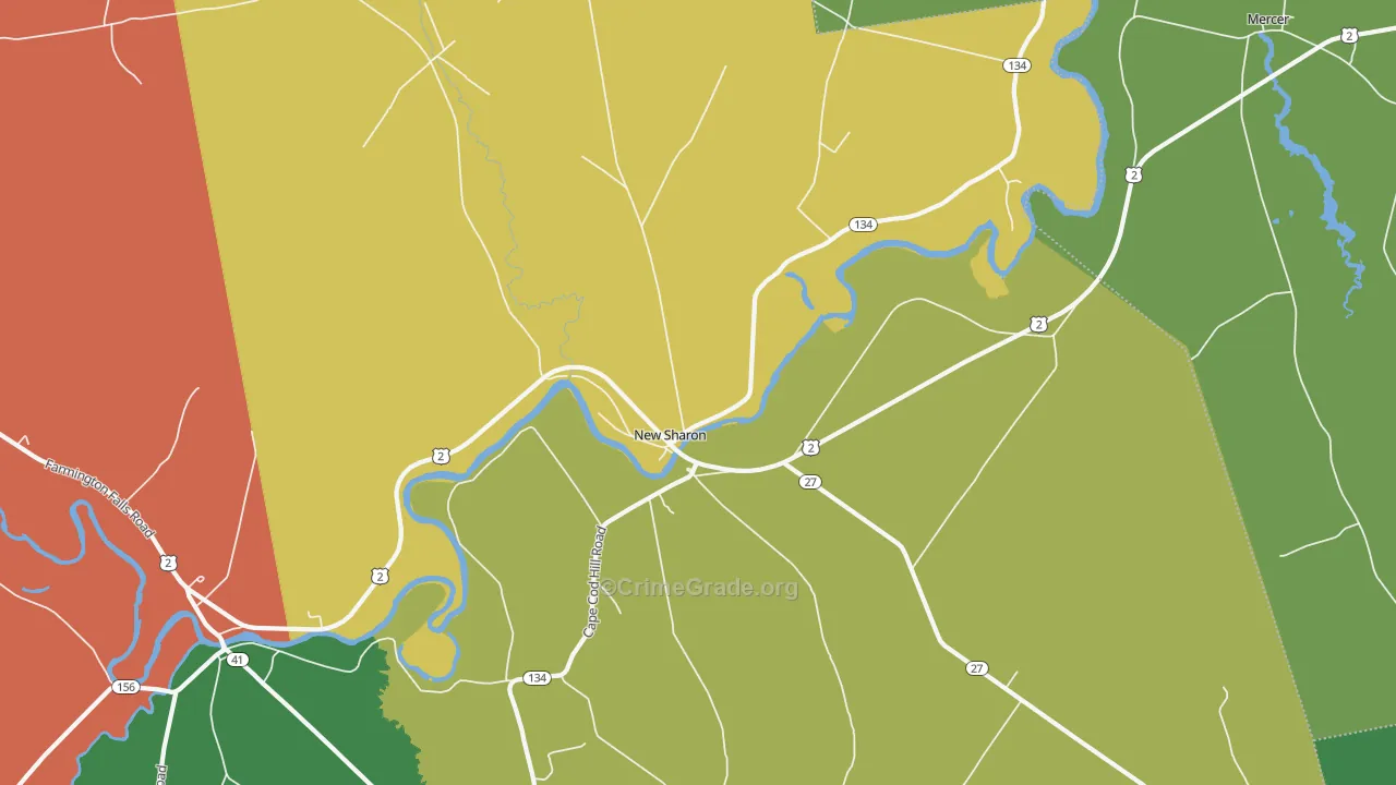 04955, ME Map of Drug-Related Crime Rates