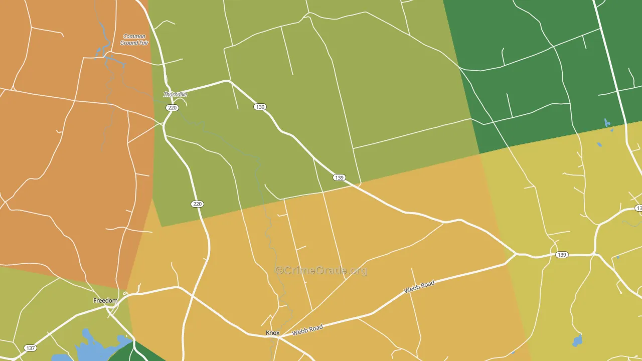 04986, ME Map of Drug-Related Crime Rates