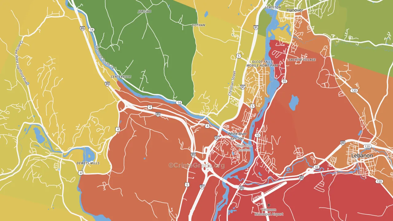 05001, VT Map of Drug-Related Crime Rates