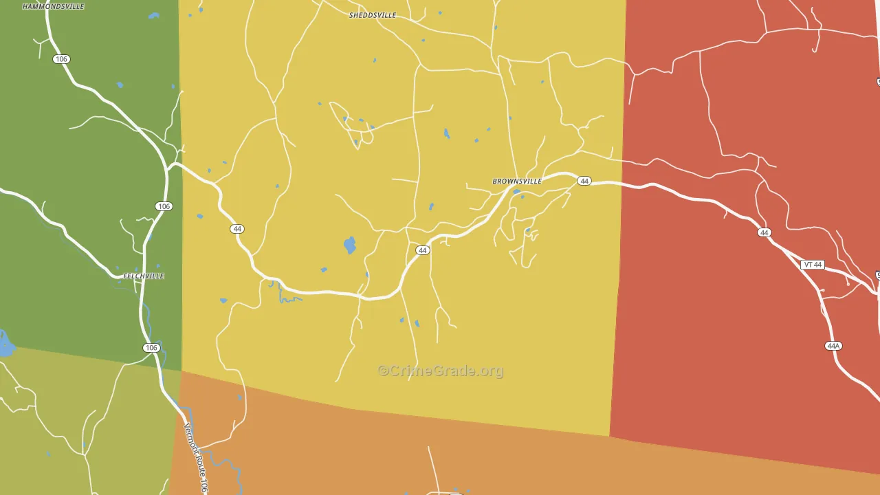 05037, VT Map of Drug-Related Crime Rates