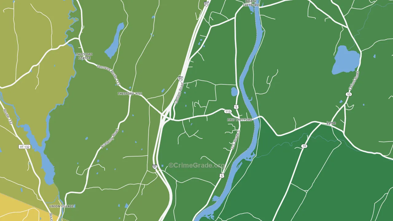 05043, VT Map of Drug-Related Crime Rates