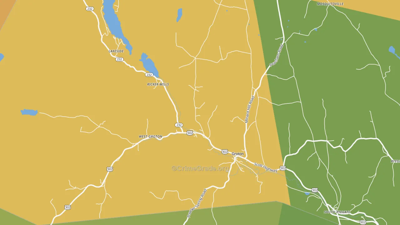 05046, VT Map of Drug-Related Crime Rates