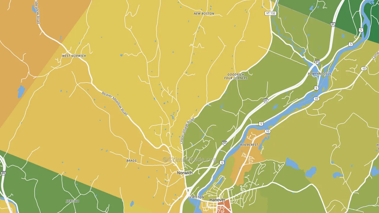 05055, VT Map of Drug-Related Crime Rates