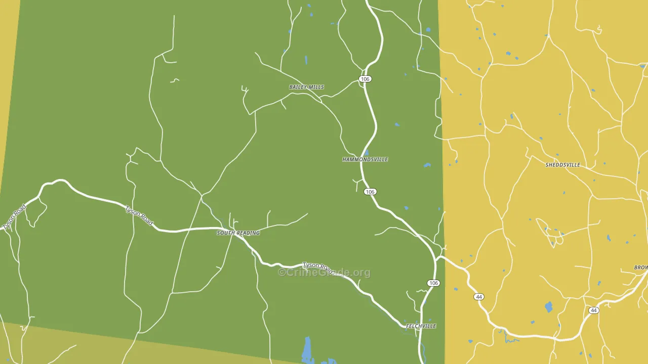 05062, VT Map of Drug-Related Crime Rates
