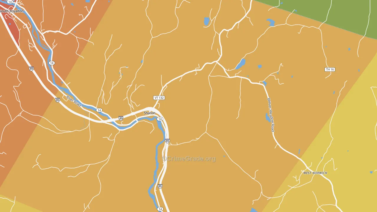 05065, VT Map of Drug-Related Crime Rates