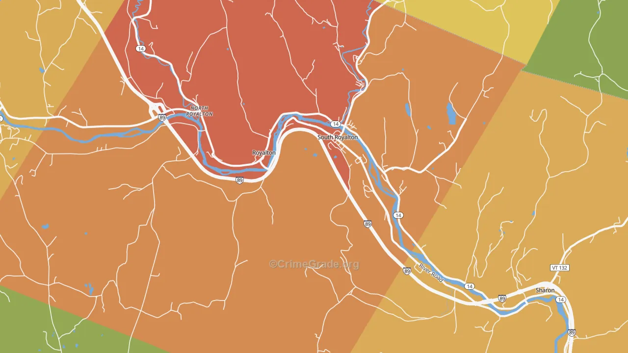 05068, VT Map of Drug-Related Crime Rates