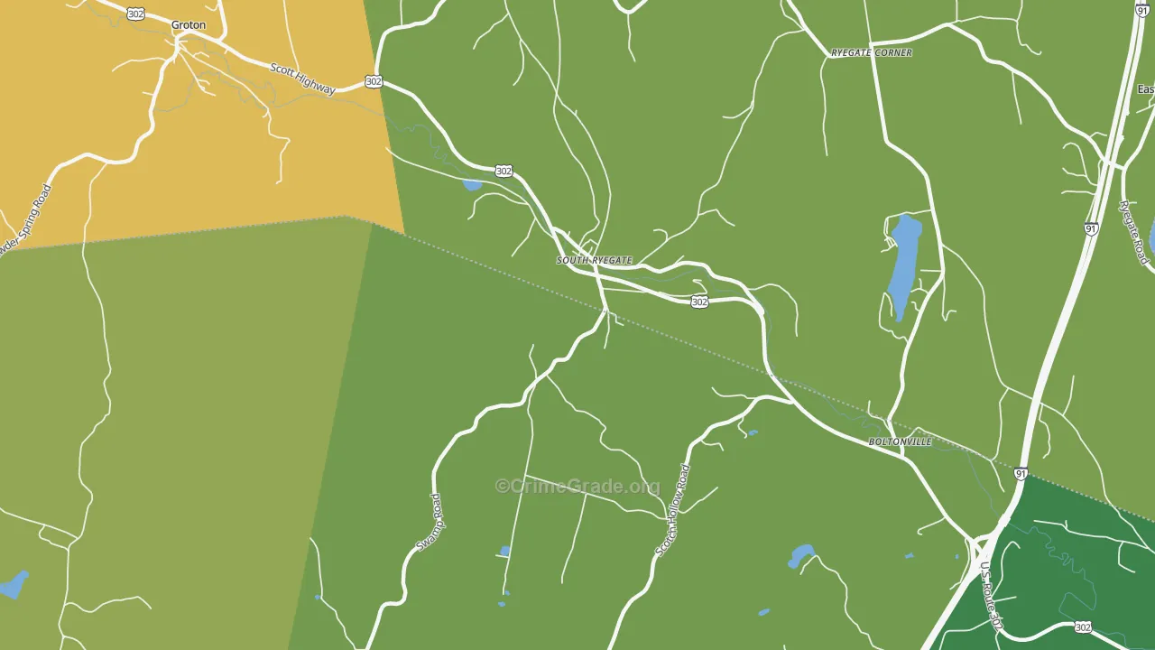 05069, VT Map of Drug-Related Crime Rates