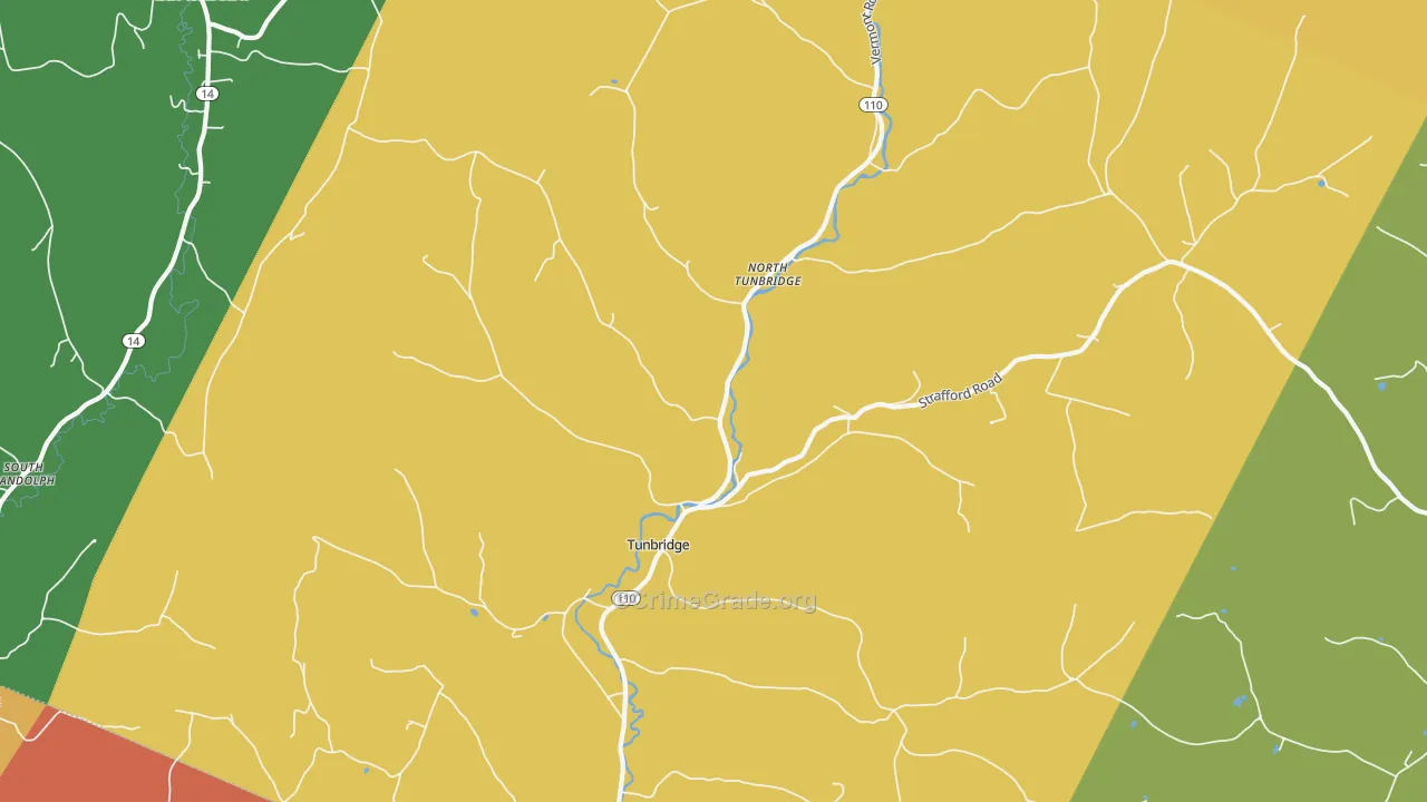 05077, VT Map of Drug-Related Crime Rates