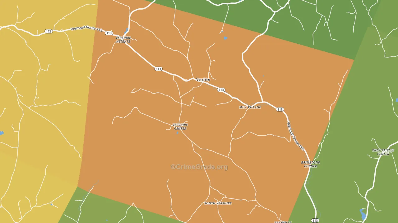 05079, VT Map of Drug-Related Crime Rates