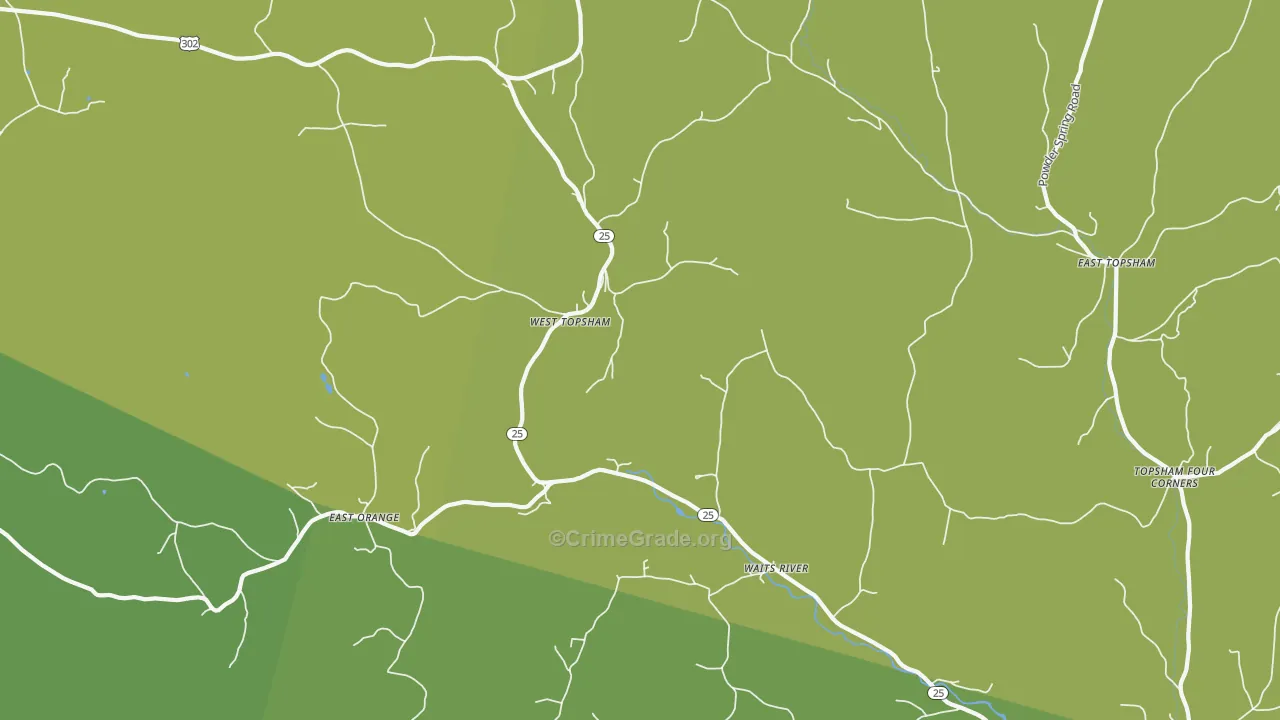 05086, VT Map of Drug-Related Crime Rates