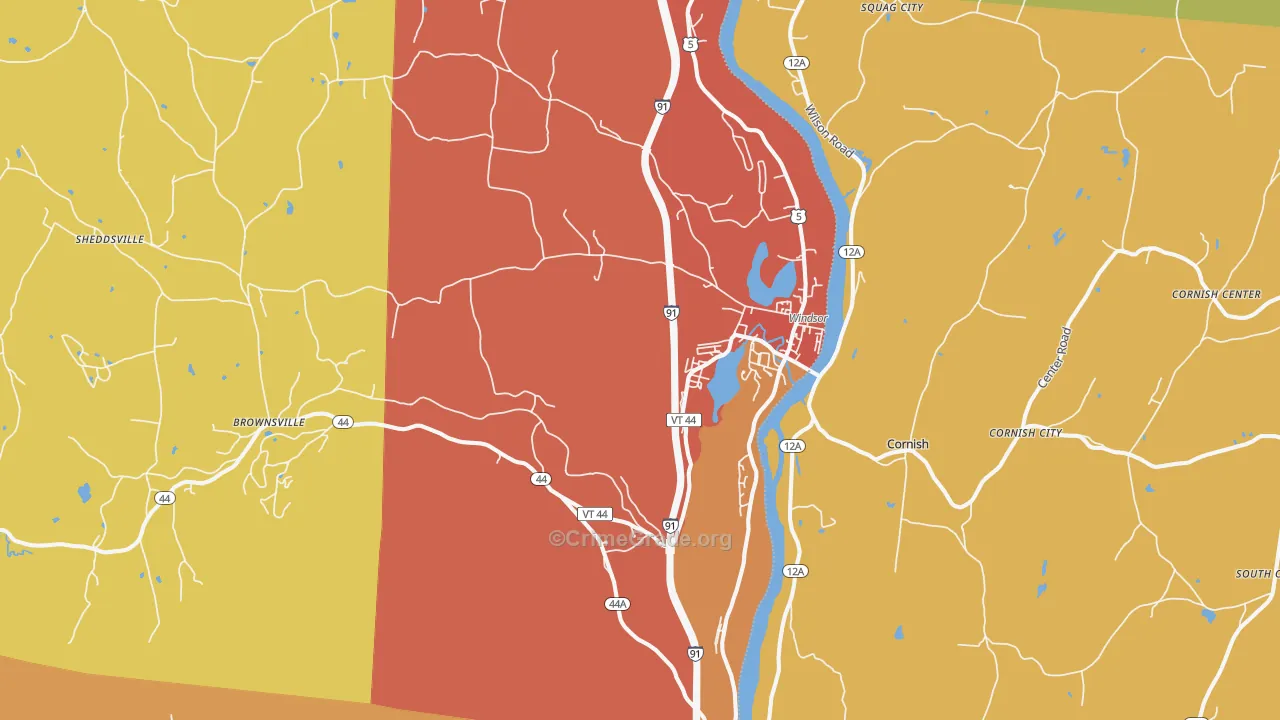 05089, VT Map of Drug-Related Crime Rates