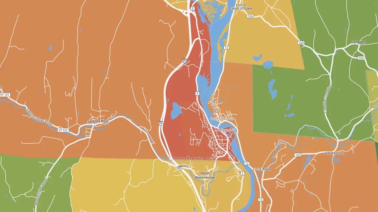 05101, VT Map of Drug-Related Crime Rates