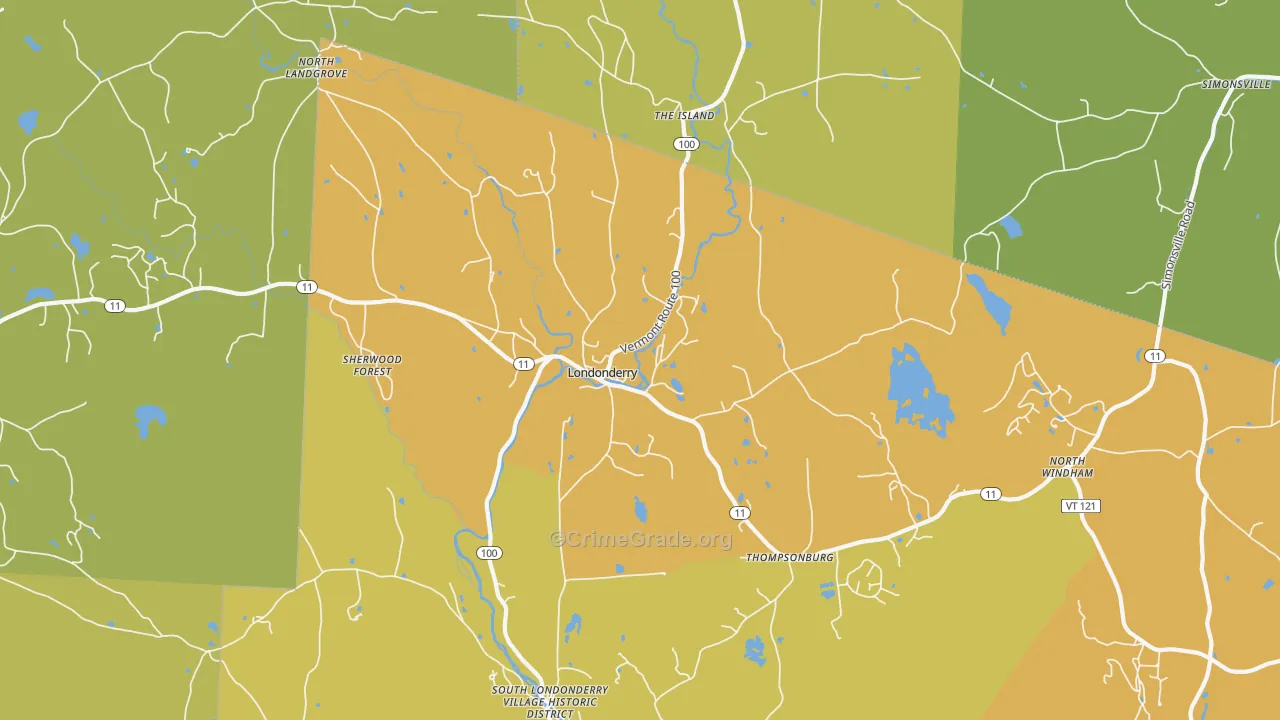 05148, VT Map of Drug-Related Crime Rates