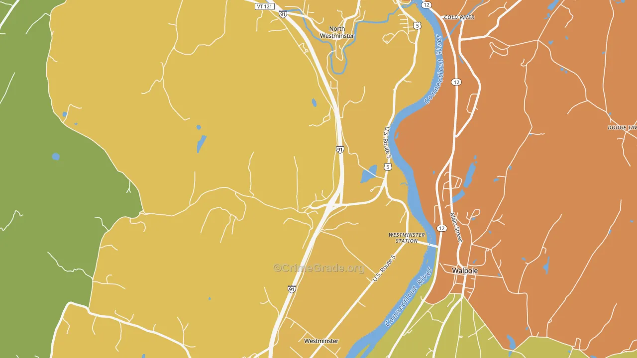 05158, VT Map of Drug-Related Crime Rates