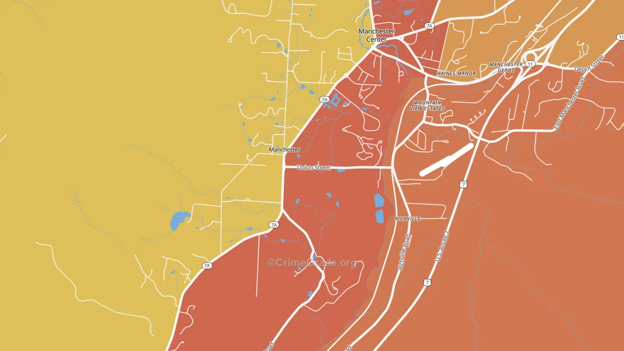 05254, VT Map of Drug-Related Crime Rates