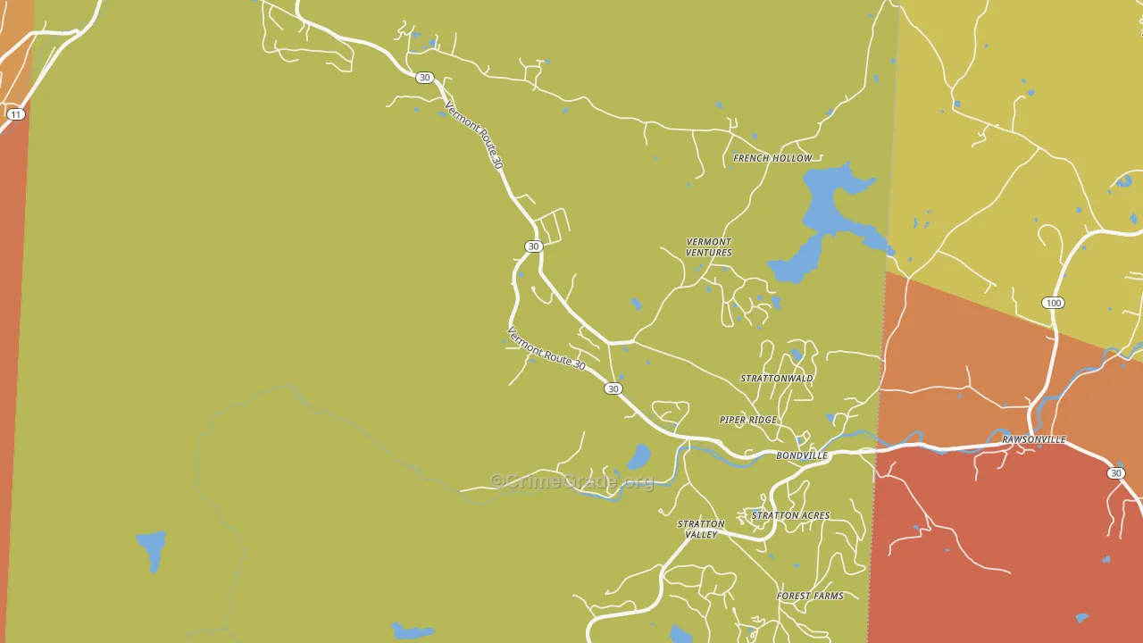 05340, VT Map of Drug-Related Crime Rates