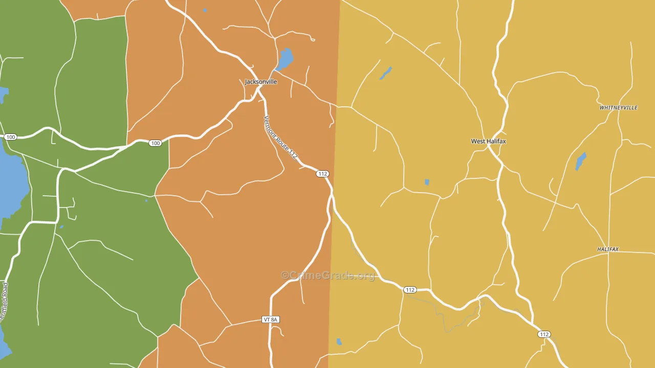 05342, VT Map of Drug-Related Crime Rates