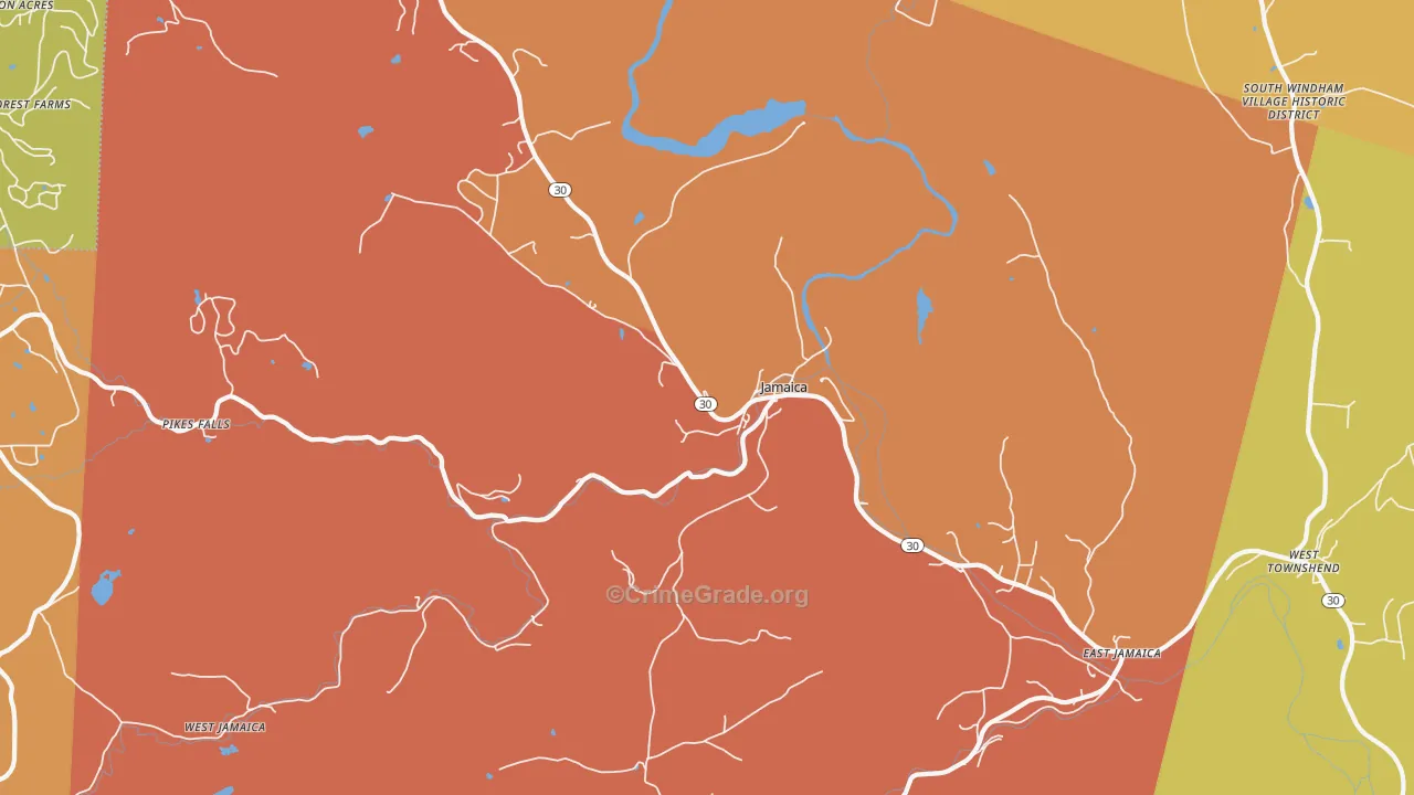 05343, VT Map of Drug-Related Crime Rates
