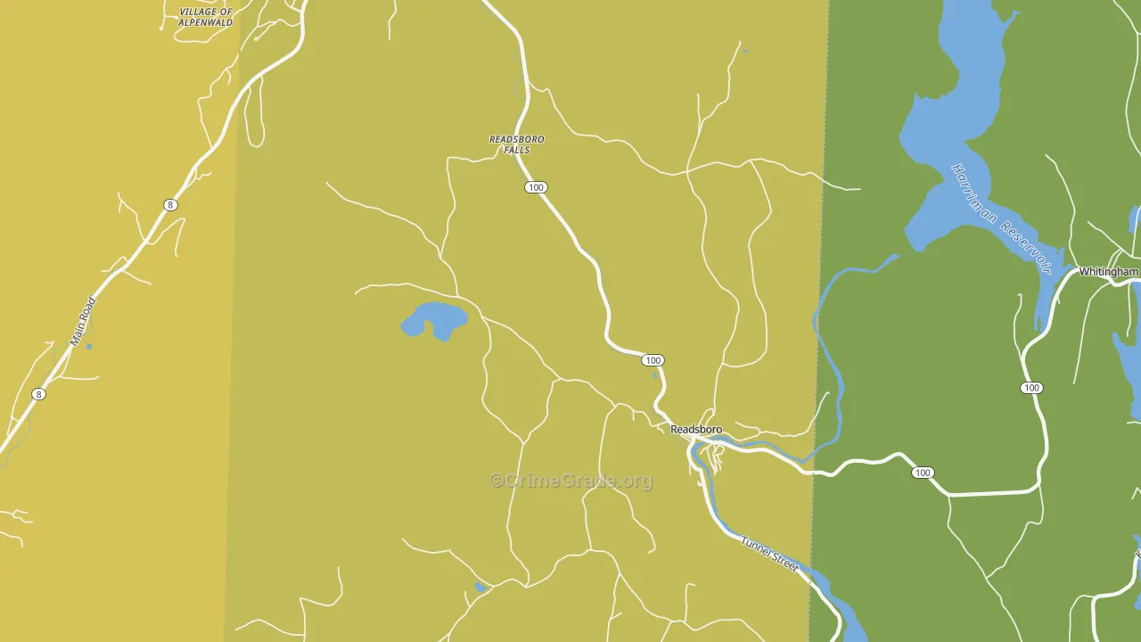 05350, VT Map of Drug-Related Crime Rates