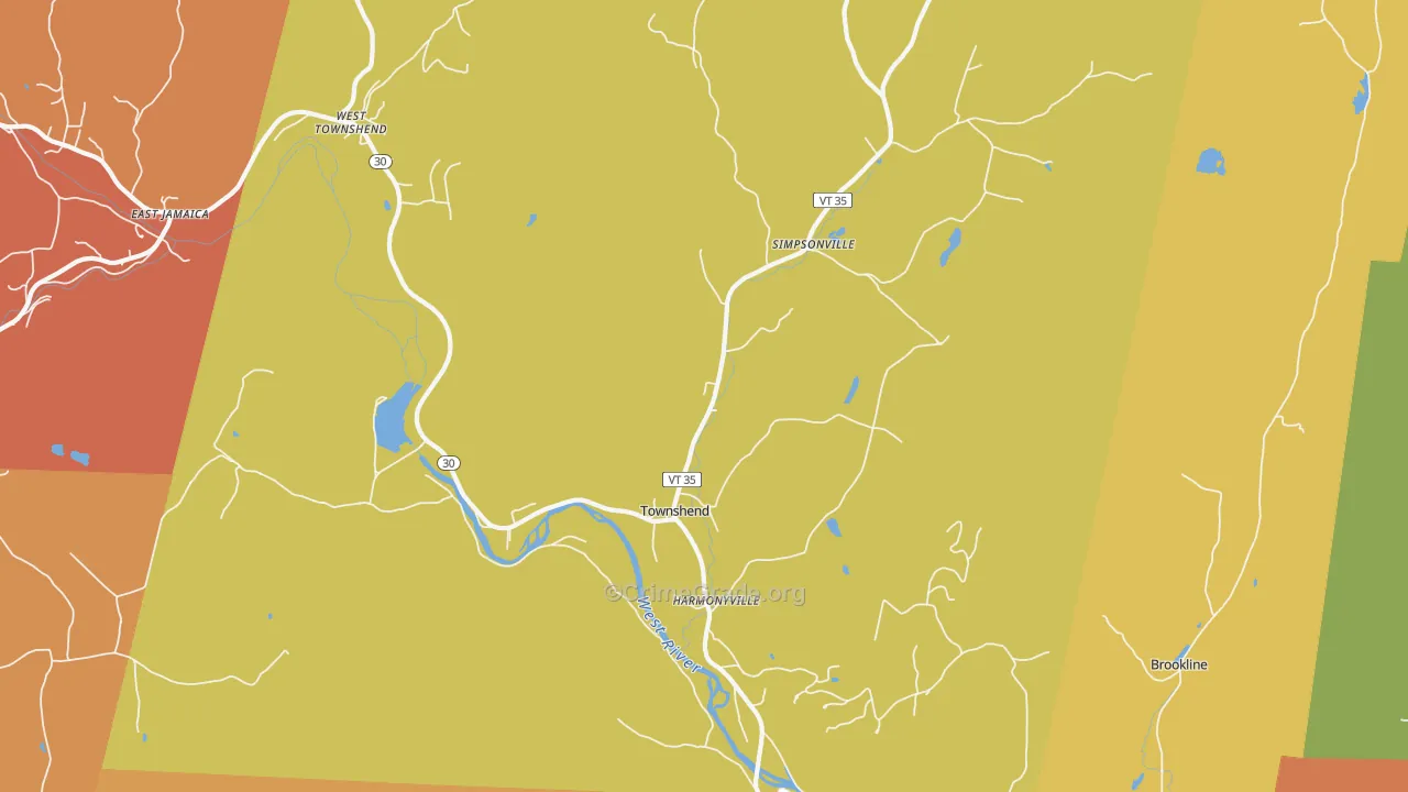 05353, VT Map of Drug-Related Crime Rates