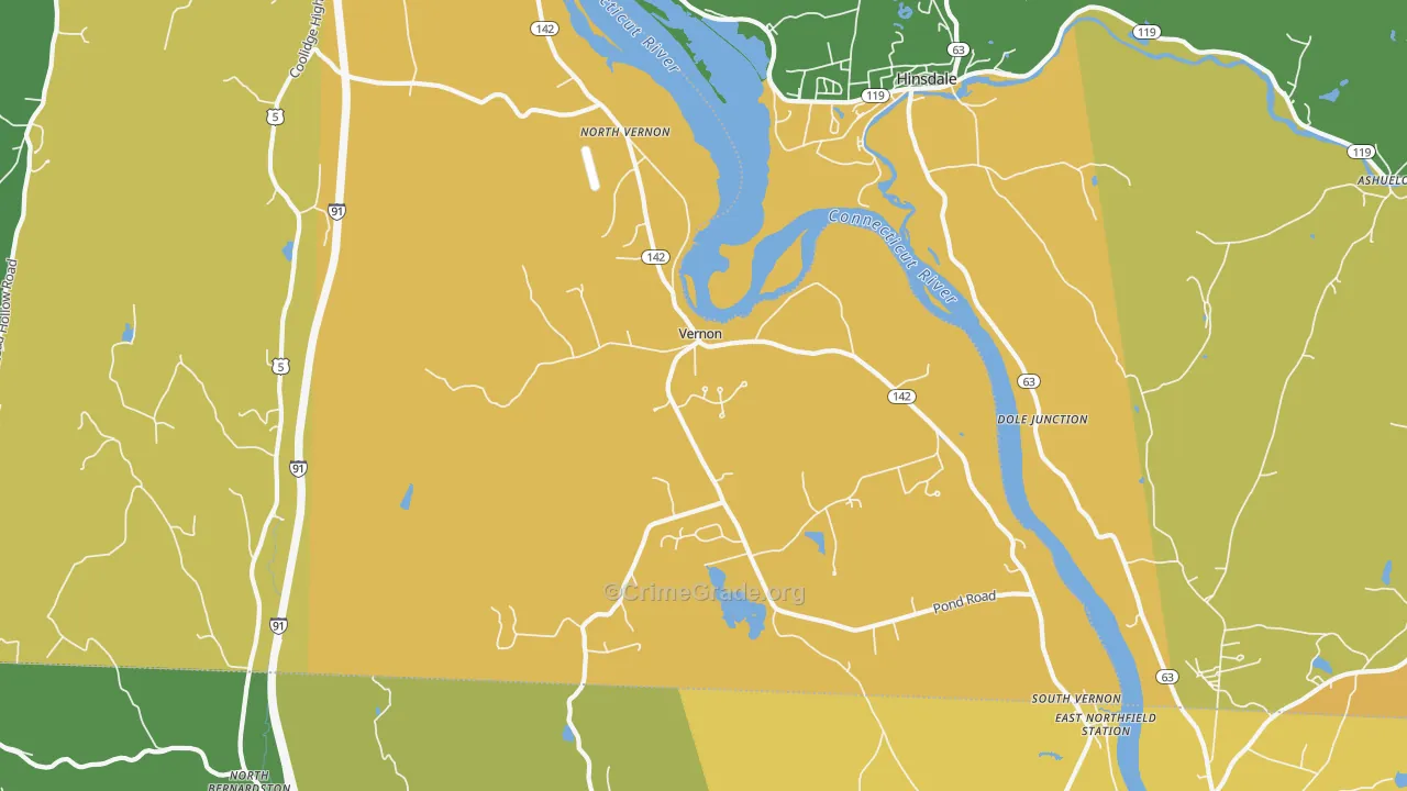 05354, VT Map of Drug-Related Crime Rates