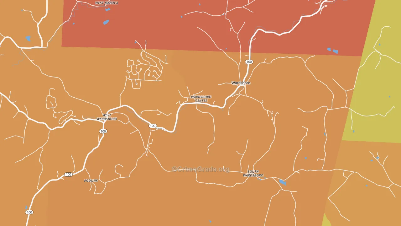 05355, VT Map of Drug-Related Crime Rates